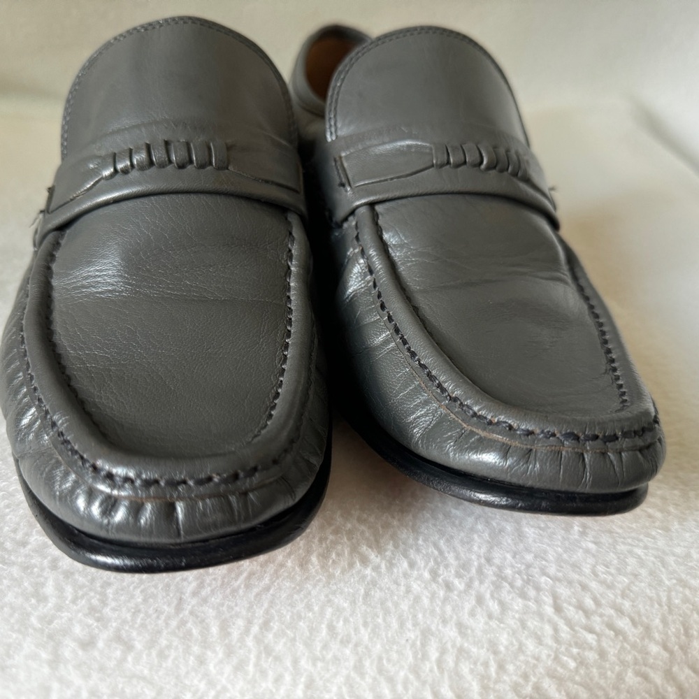 Freeman Size 7 1/2 Gray Leather Mens Dress Shoes - Picture 16 of 16